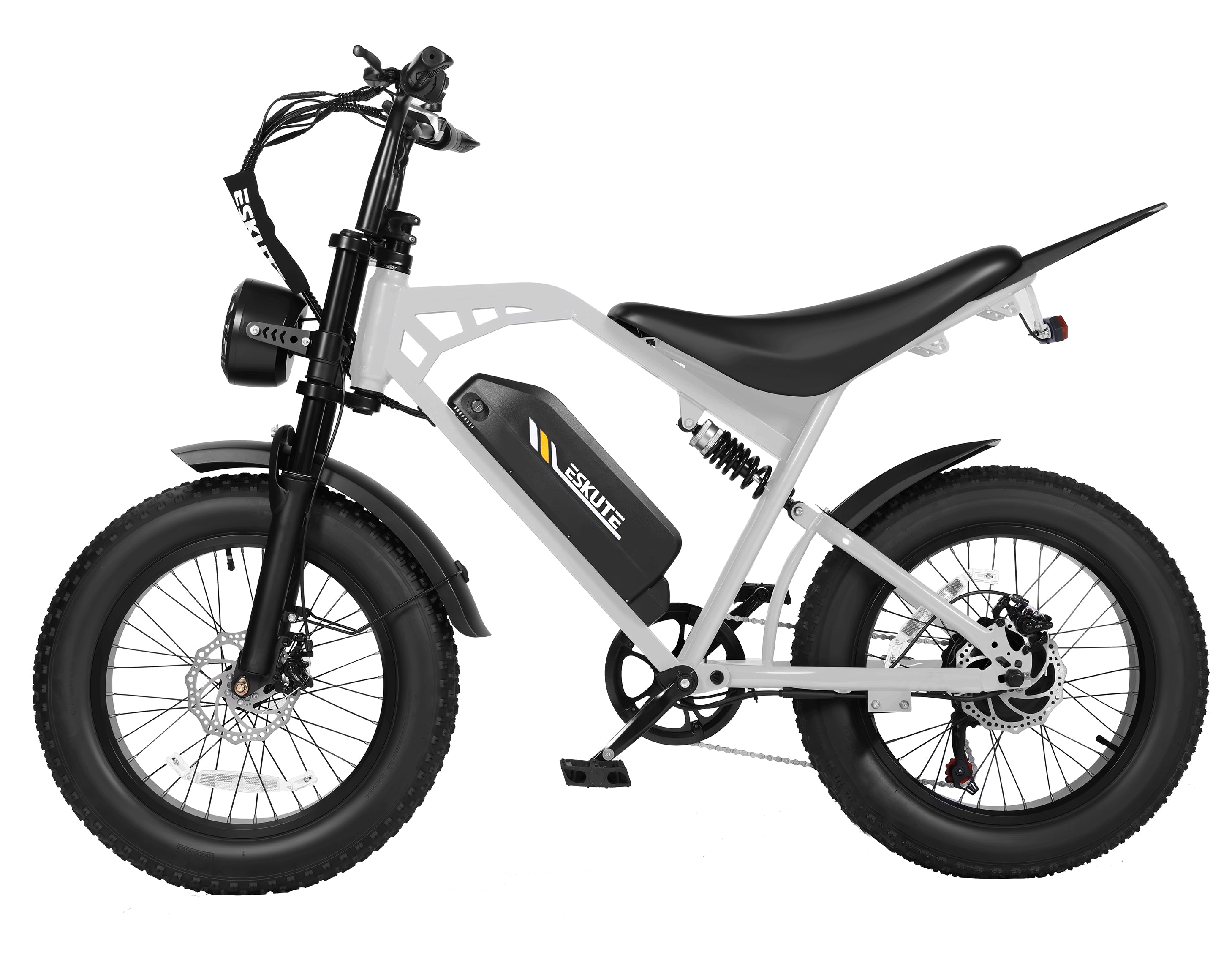 Eskute V200 vélo électrique fat bike blanc